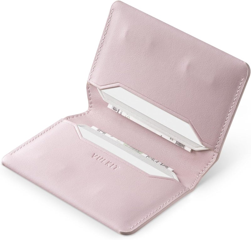 VULKIT Slim Minimalist Card Holder RFID Blocking Leather Credit Card Holder Front Pocket Wallet Magnetic Closure - Image 1